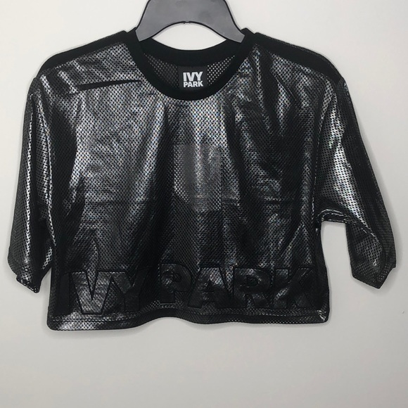 IVY PARK Metallic Mesh Crop Tee - Picture 3 of 8